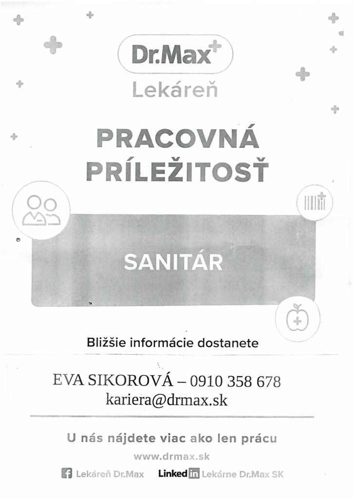 Voľné pracovné miesto - ponuka
