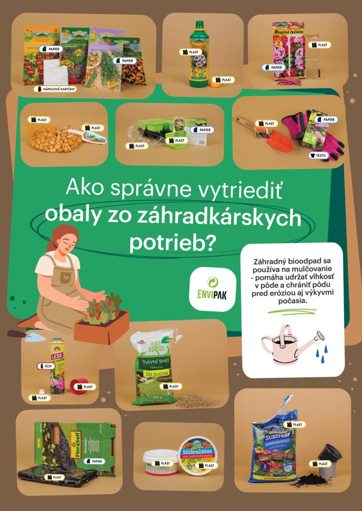 Viete ako správne vytriediť obaly, ktoré ostanú po prácach v záhrade?