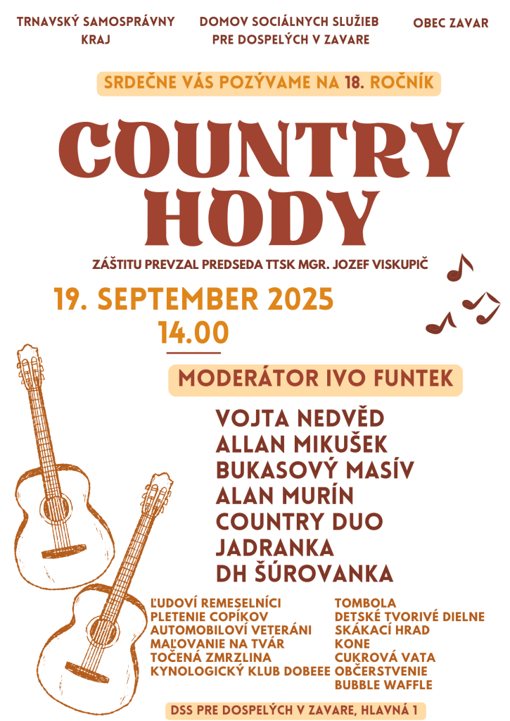 Country hody - 8.9.2023 -pozvánka