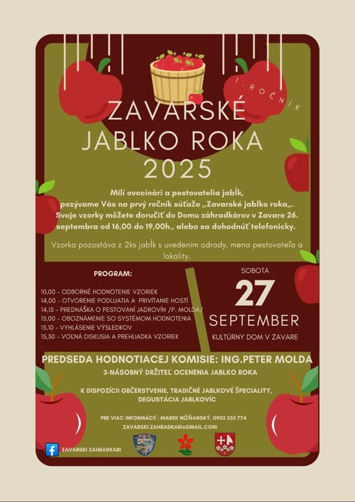 Zavarské jablko roka